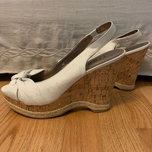 ♥️ Moda Spana Slingback Cork Wedges